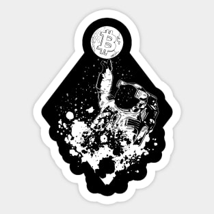 Bitcoin DeFi Crypto BTC Cryptocurrency Astronaut Sticker